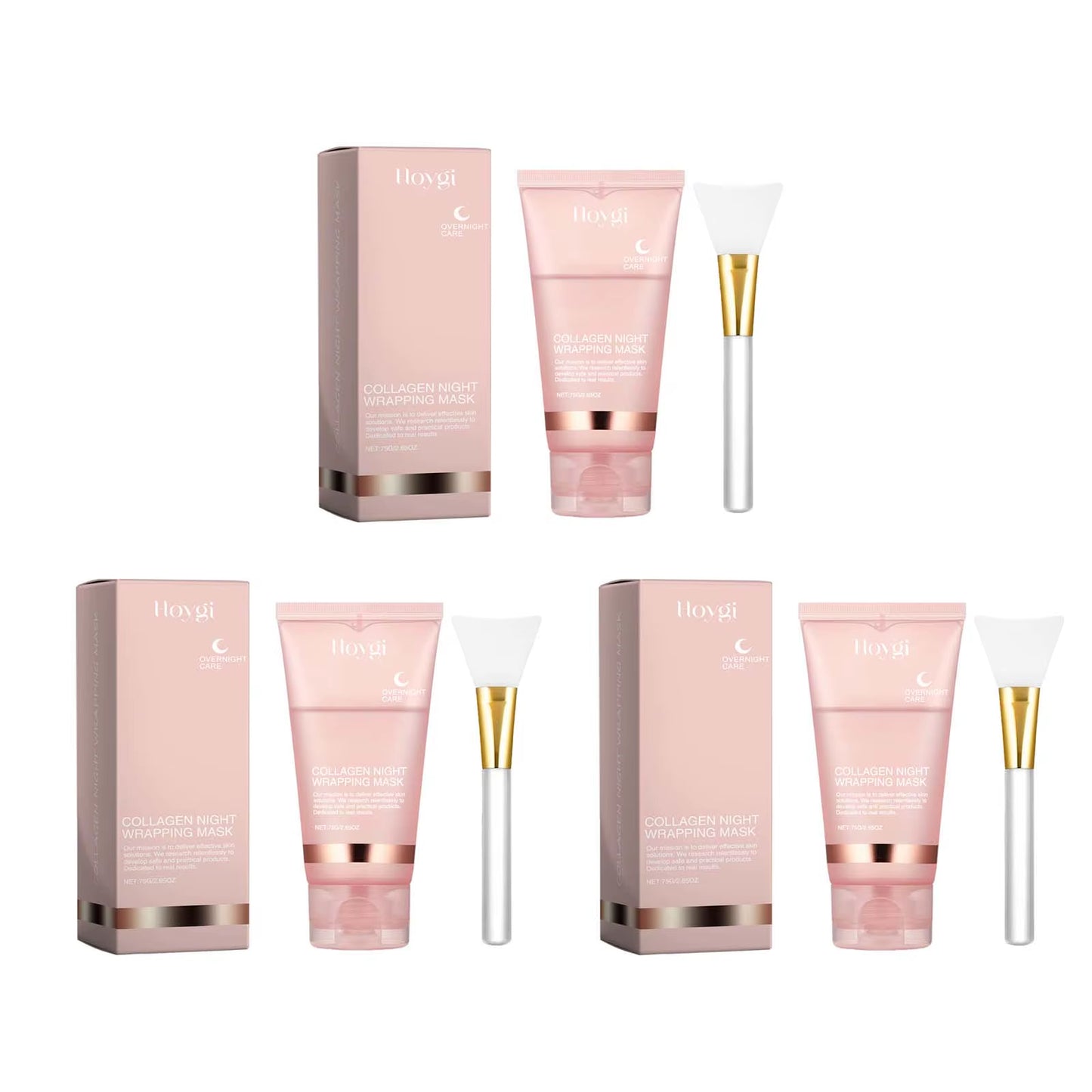 Collagen Peel-Off Mask Deep Hydrating Fade Fine Lines Firming Shrink Pores Brightening Overnight Wrapping Mask Face Skin Care