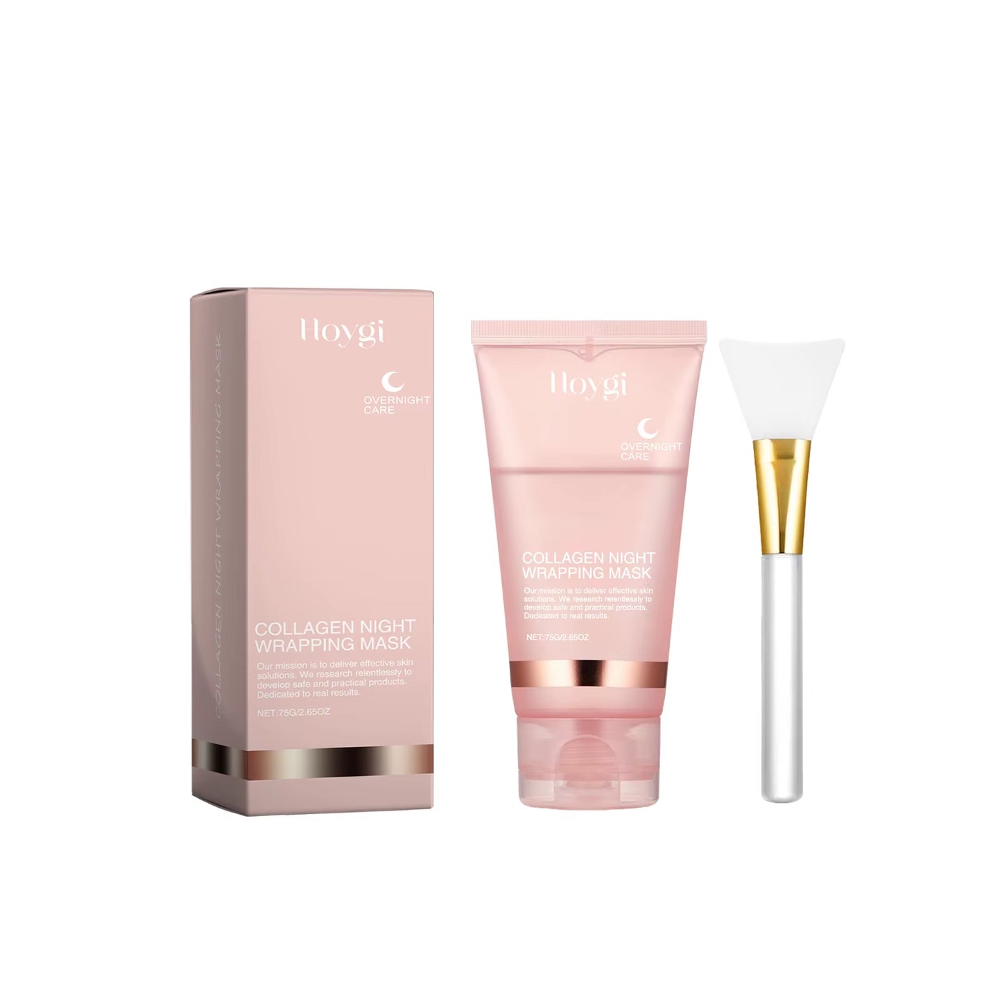 Collagen Peel-Off Mask Deep Hydrating Fade Fine Lines Firming Shrink Pores Brightening Overnight Wrapping Mask Face Skin Care