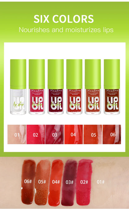 6-Tone Moisturizing Lip Gloss Luminous Oil Lip Gloss, Moisturizing Transparent Liquid Lip Gloss, Natural Lip Enhancer, Make Lips