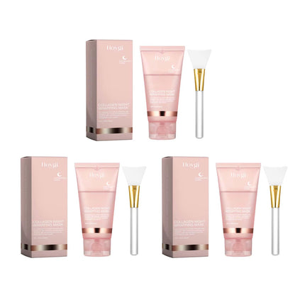 Collagen Peel-Off Mask Deep Hydrating Fade Fine Lines Firming Shrink Pores Brightening Overnight Wrapping Mask Face Skin Care