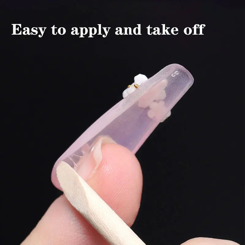 240Pcs Double Side Adhesive Tape Glue Sticker False Nail Glue for Fake Nails Tips Clear Jelly Gel Pad Press on Nails Manicure 23