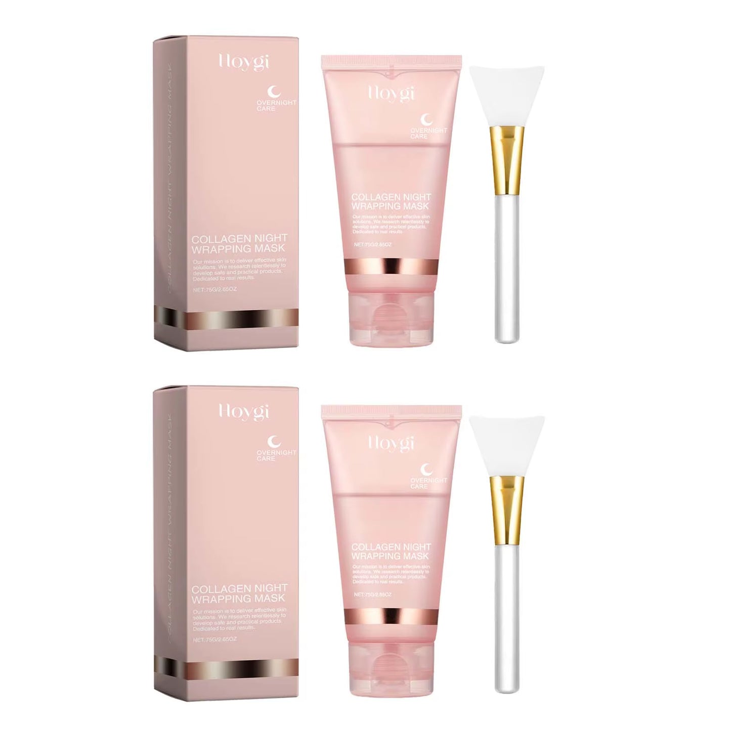 Collagen Peel-Off Mask Deep Hydrating Fade Fine Lines Firming Shrink Pores Brightening Overnight Wrapping Mask Face Skin Care