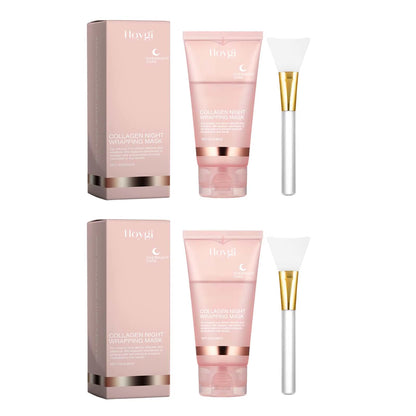 Collagen Peel-Off Mask Deep Hydrating Fade Fine Lines Firming Shrink Pores Brightening Overnight Wrapping Mask Face Skin Care