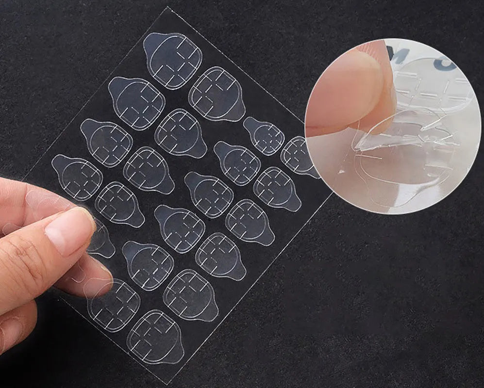 240Pcs Double Side Adhesive Tape Glue Sticker False Nail Glue for Fake Nails Tips Clear Jelly Gel Pad Press on Nails Manicure 23
